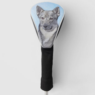 Swedish Vallhund Painting - Cute Original Dog Art Golf Head Cover