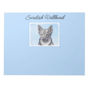 Swedish Vallhund Painting - Cute Original Dog Art  Notepad