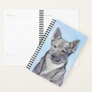 Swedish Vallhund Painting - Cute Original Dog Art Planner
