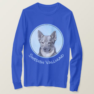 Swedish Vallhund Painting - Cute Original Dog Art T-Shirt