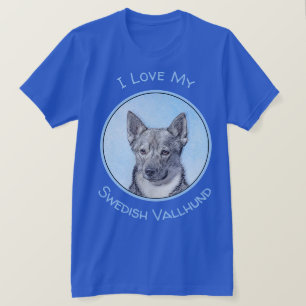 Swedish Vallhund Painting - Cute Original Dog Art T-Shirt