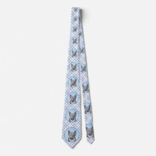 Swedish Vallhund Painting - Cute Original Dog Art Tie