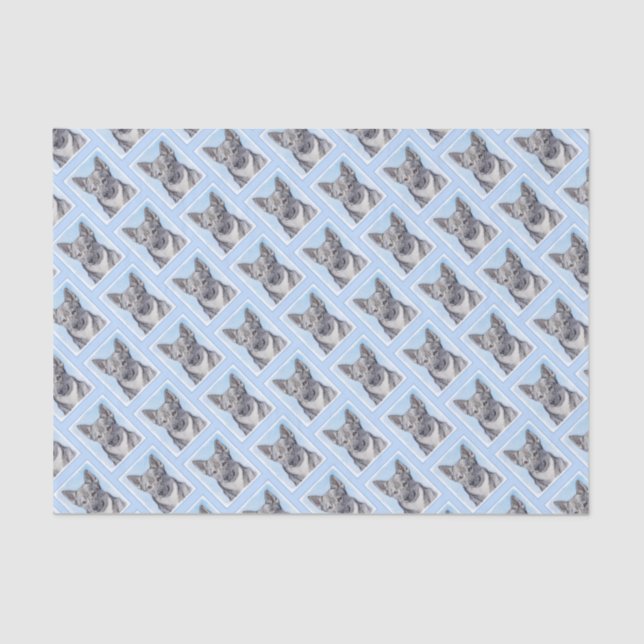 Swedish Vallhund Painting - Cute Original Dog Art Tissue Paper (Front)