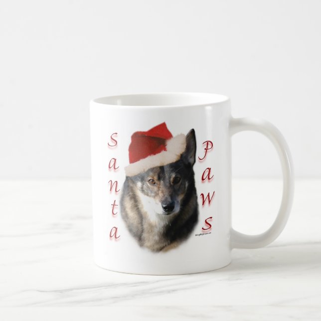 Swedish Vallhund Santa Paws Coffee Mug (Right)