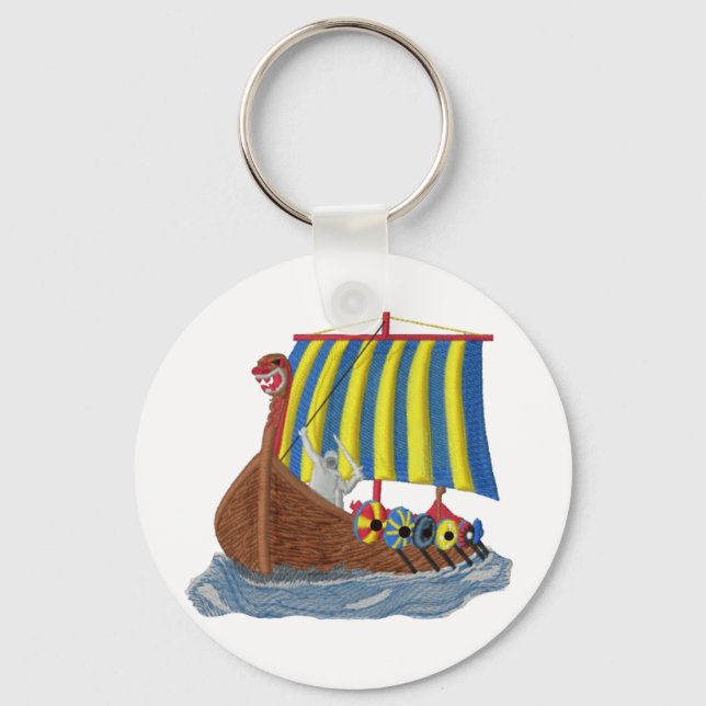 Swedish Viking Ship Key Ring (Front)