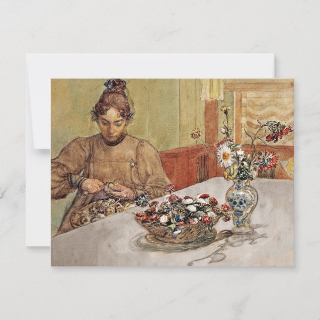 Swedish Woman Peeling Apples  Card (Front)