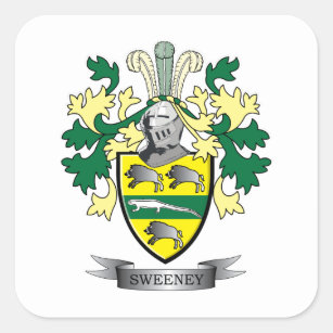 Sweeney Coat of Arms Square Sticker