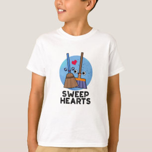 Sweep Hearts Funny Sweet Hearts Broom Pun  T-Shirt