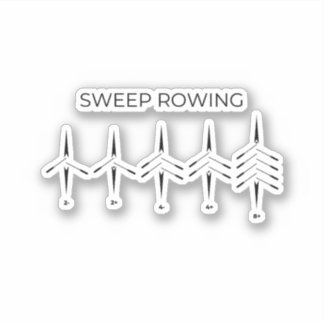 Sweep Rowing Boat types Sticker