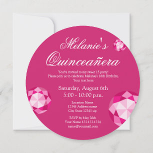 Sweet 15 Quinceañera Birthday party invitations