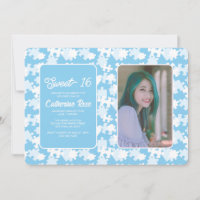 Sweet 16 Baby Blue And White Puzzle Photo
