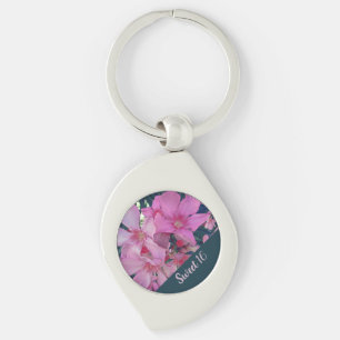 Sweet 16 Birthday Bright Pink Floral Photo Flowers Key Ring