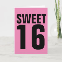 SWEET 16 BIRTHDAY CARD FOR HER