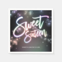 Sweet 16 Birthday Colourful Neon Glow Dark Party