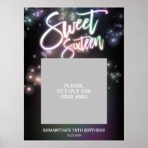Sweet 16 Birthday Colourful Neon Glow Dark Party