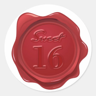Sweet 16 Birthday Faux Wax Seal