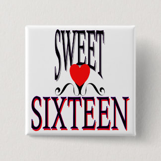 Sweet 16 Birthday Gear 15 Cm Square Badge