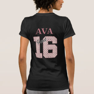Sweet 16 Birthday Girl Rose Colour Typography T-Sh T-Shirt