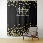 Sweet 16 Birthday Gold Glitter Confetti Backdrop