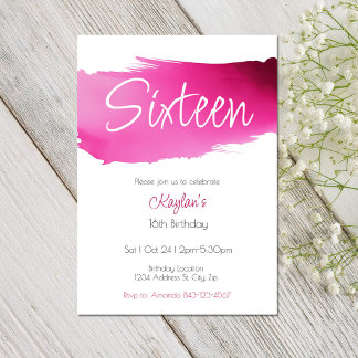 Sweet 16 Birthday Invitation