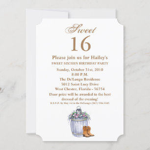 Sweet 16 Birthday Invite Summer Country Wedding Ru