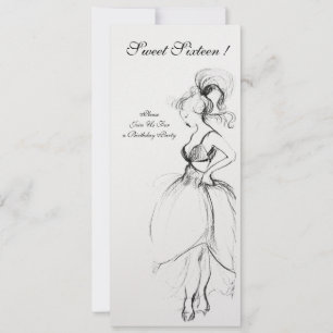 SWEET 16 BIRTHDAY PARTY Black White Programme