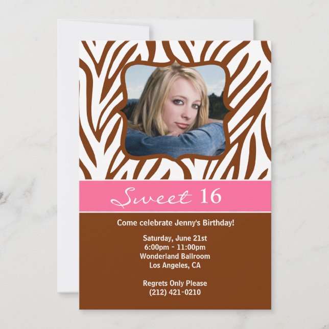 Sweet 16 Birthday Party Invitation (Front)
