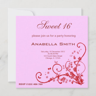 Sweet 16 Birthday Party Invitation