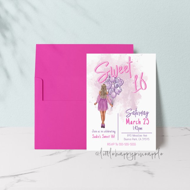 Sweet 16 Birthday Party Invitation (Creator Uploaded)