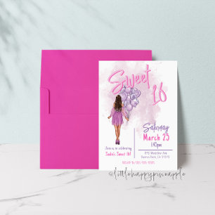 Sweet 16 Birthday Party Invitation