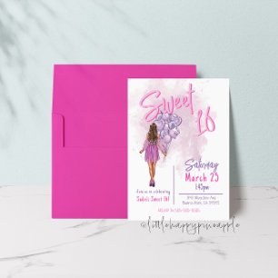 Sweet 16 Birthday Party Invitation