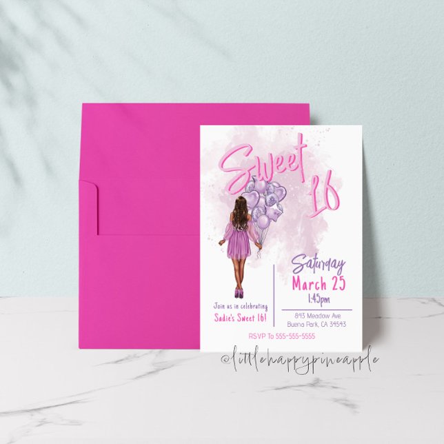 Sweet 16 Birthday Party Invitation (Creator Uploaded)