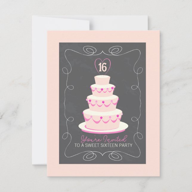 Sweet 16 Birthday Party Invitation (Front)