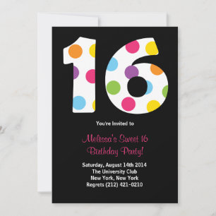 Sweet 16 Birthday Party Invitation