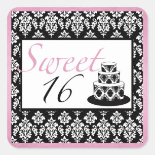 Sweet 16 Birthday Party Stickers