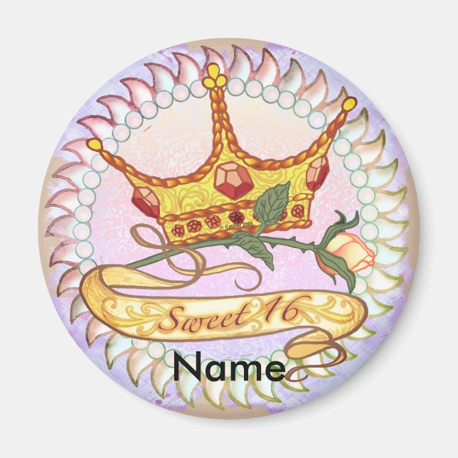 Sweet 16 Birthday Princess  magnet (Front)