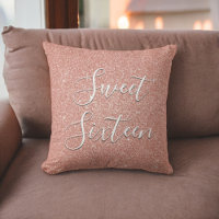 Sweet 16 Birthday Rose Gold Blush Pink Glitter