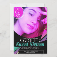 Sweet 16 Club Style Neon Party Photo