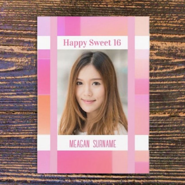 Sweet 16  custom photo  card (Creator Uploaded)