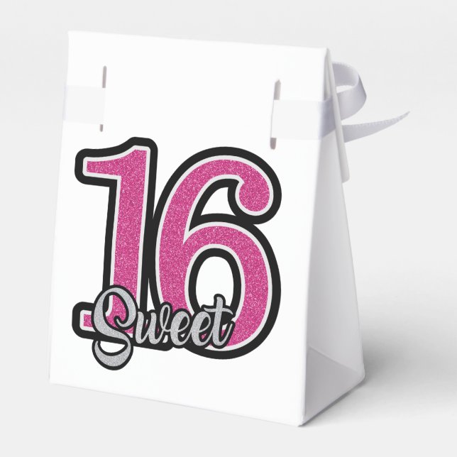 Sweet 16 favour box (Back Side)