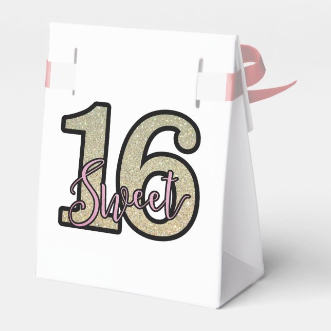 Sweet 16 favour box (Back Side)