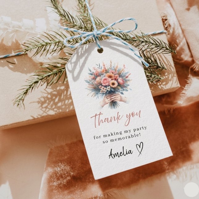 Sweet 16 Floral Thank You Favour Tag (Creator Uploaded)