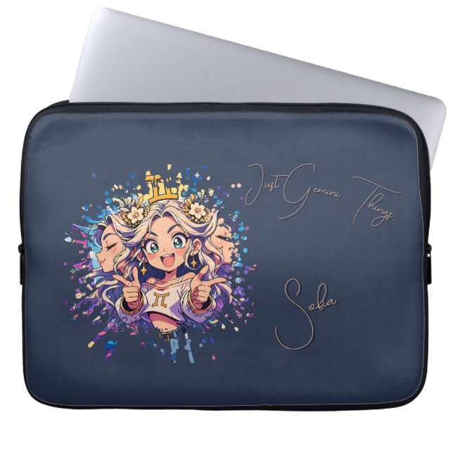 Sweet 16 Gemini Custom Laptop Sleeve (Front)