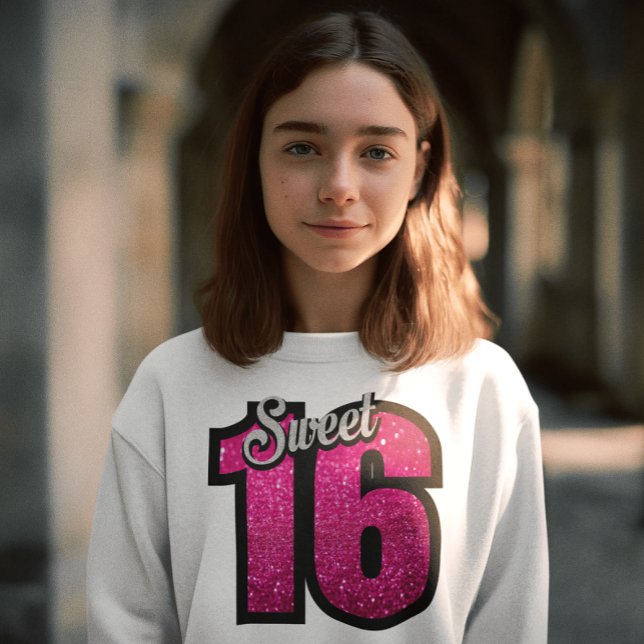 SWEET 16 GIRLS BIRTHDAY GLITTER T-Shirt  Sweatshirt (Creator Uploaded)