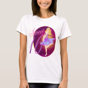 Sweet 16 glamourous pretty girl purple t-shirts