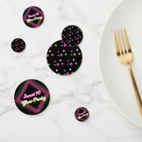 Sweet 16 Glow Party Table Confetti Birthday Decor