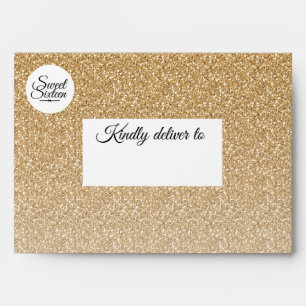 Sweet 16 Gold Glitter Ombre Envelope