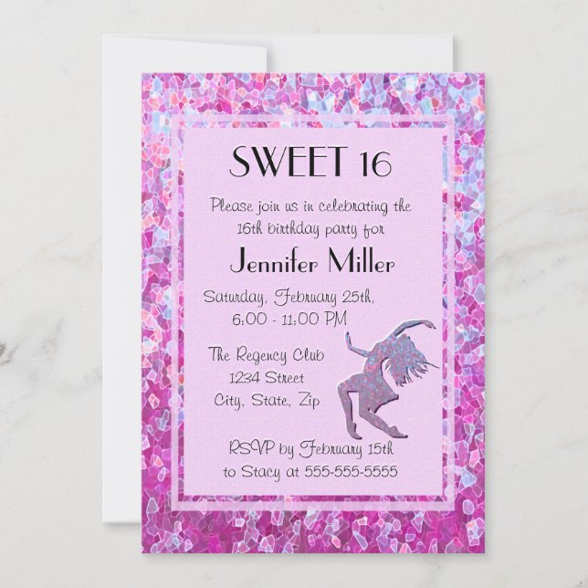 Sweet 16 | Gymnastics & Dance Invitation (Front)