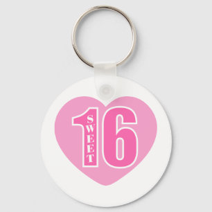Sweet 16 (Heart) Key Ring