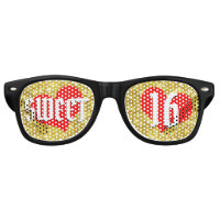 SWEET 16 Heart retro Shades / Fun Party Sunglasses